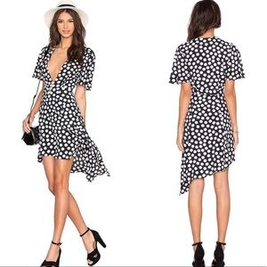 NWT Privacy Please Colby Black Polka Wrap Dress